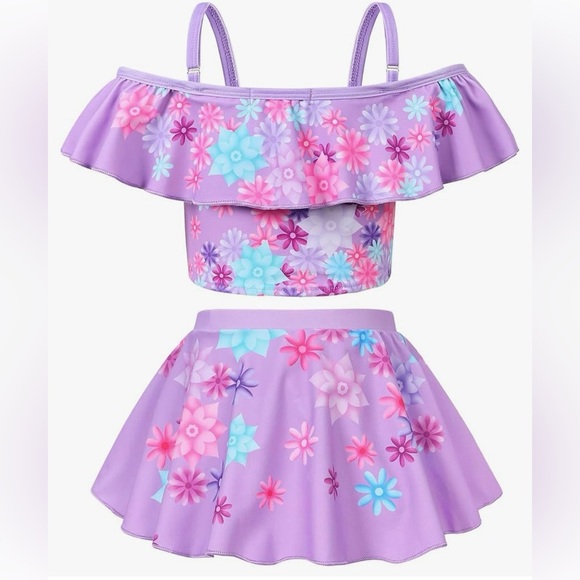 🎈ZhiXuan tong Toddler Girl 2-Piece Bathing Suit, Size 110 (4T), NIP - Picture 2 of 8